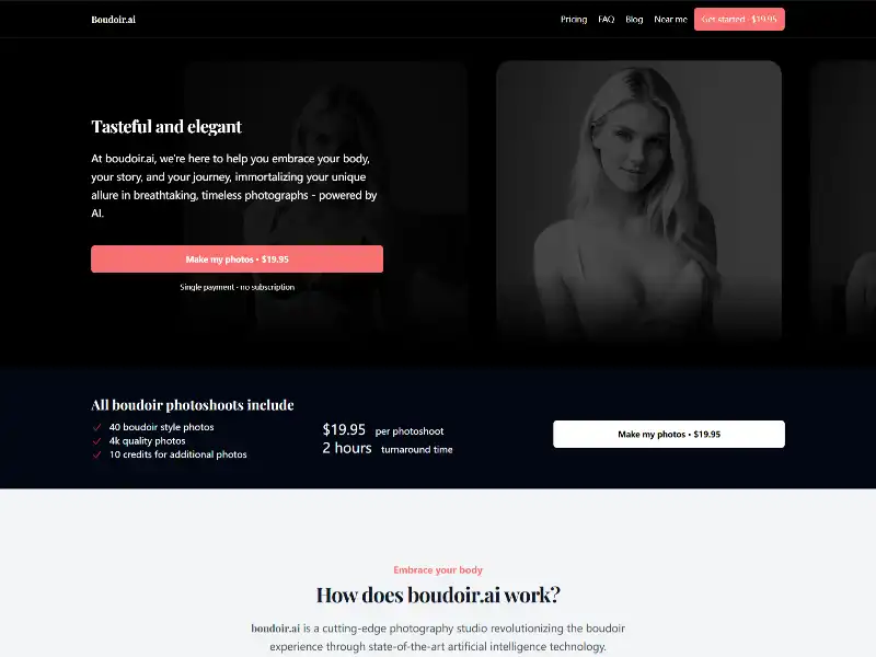Discover Boudoir.ai: AI-Powered Elegant Photography for Everyone