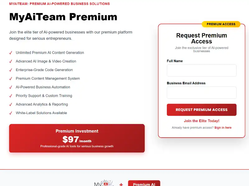 MyAiTeam: The Premium AI Platform for Business Growth