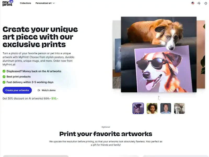 Discover MyPrint.ai: Transform Photos into Stunning AI Artworks