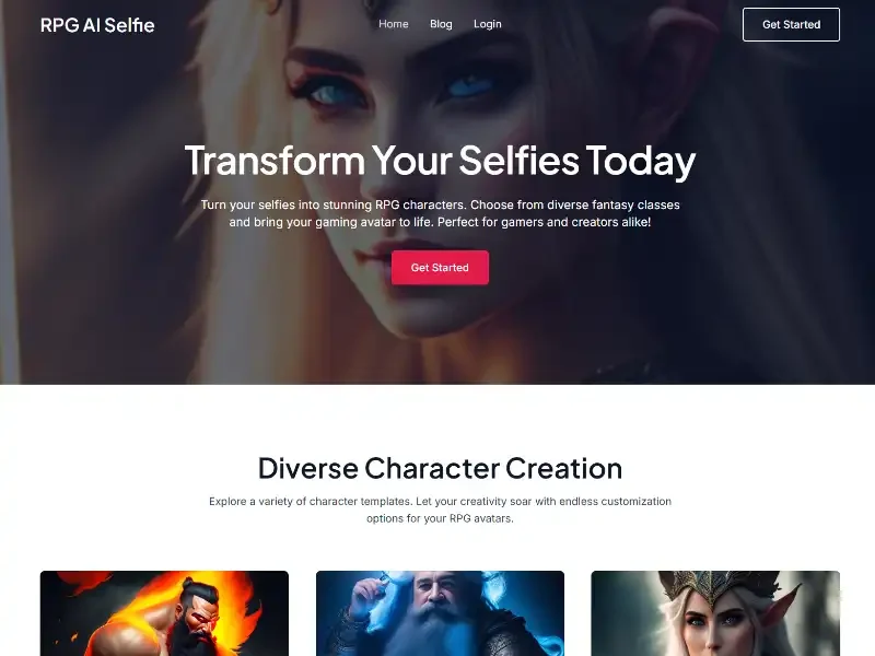 Transform Your Selfies into Epic RPG Characters with RPG AI Selfie