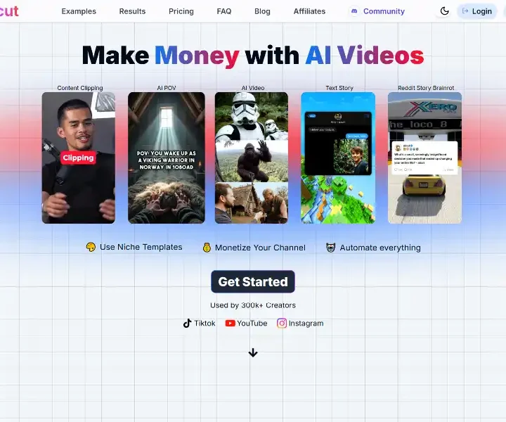 Aicut-Create-Engaging-AI-Generated-Videos-for-Your-Faceless-YouTube-TikTok-or-Instagram-Channel