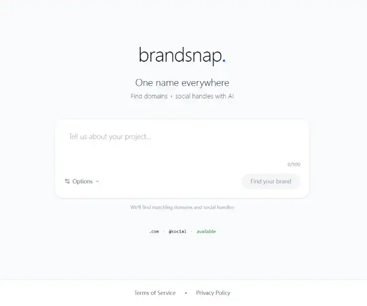 Brandsnap-ai-AI-Powered-Domain-Name-Generator