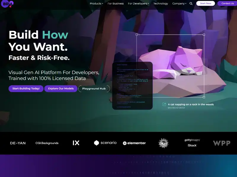 Introducing BRIA AI: A Responsible Visual Generative AI Platform for Developers‌