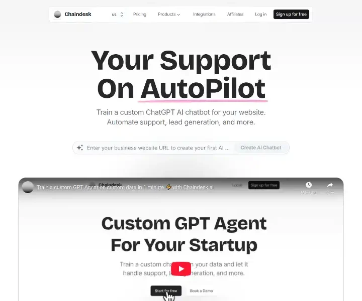 Chaindesk-Build-a-ChatGPT-AI-Chatbot-for-your-website