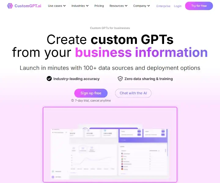 CustomGPT-ai-Custom-GPTs-From-Your-Content-For-Business