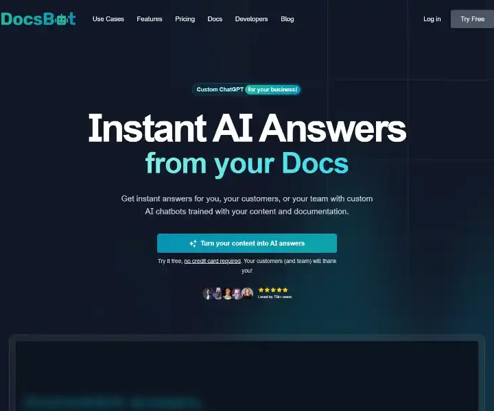 DocsBot-AI-Custom-chatbots-from-your-documentation