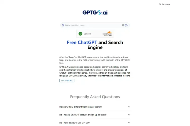 Revolutionary 7-in-1 Powerhouse: GPTGO Unleashes the Ultimate AI Search Engine Experience for Free!