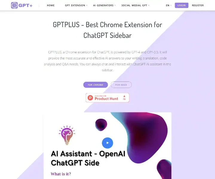 GPTPLUS-Best-Chrome-Extension-for-ChatGPT-Sidebar