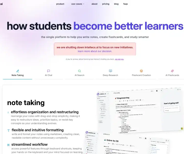 Intellecs-ai-AI-Powered-Study-Platform-Note-Taking-App