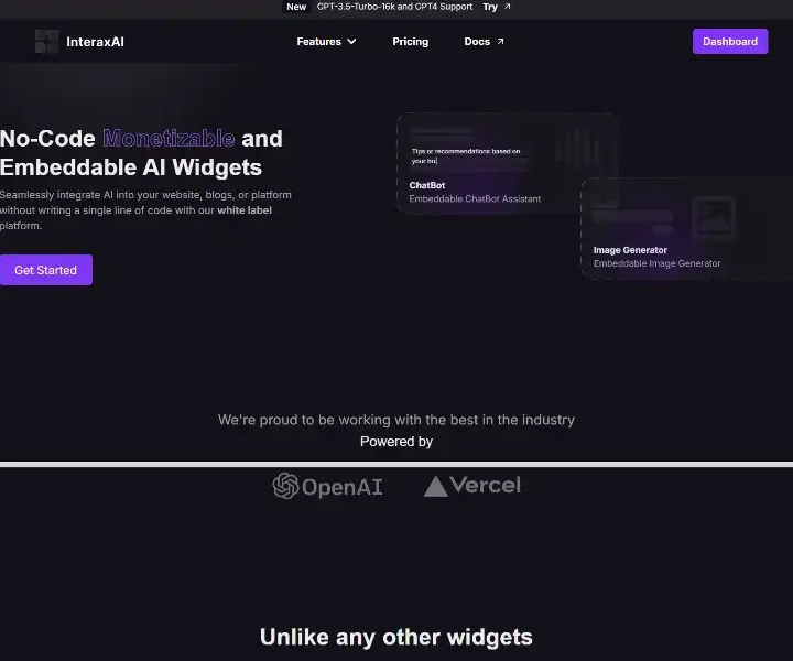 InteraxAI-No-Code-Embeddable-AI-Widgets
