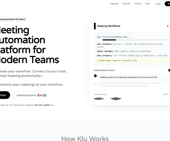 Klu-Meeting-Automation-Platform-for-Modern-Teams