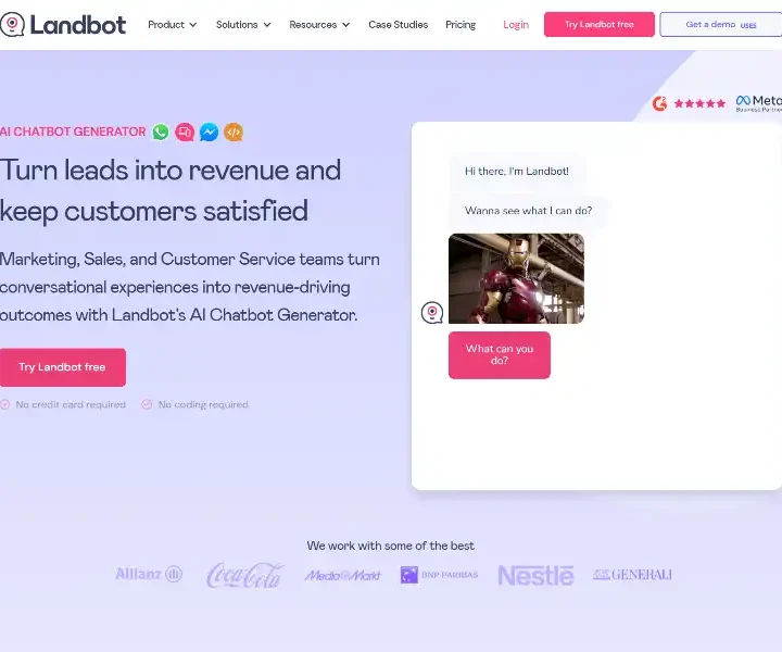 Landbot-AI-Chatbot-Generator-for-Conversational-Experiences-