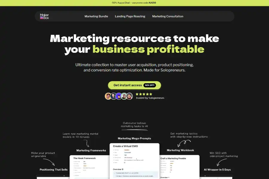 Revolutionary 40-Prompt Arsenal: How MakerBox Empowers 1-Person Businesses with ChatGPT-Driven Marketing Mastery