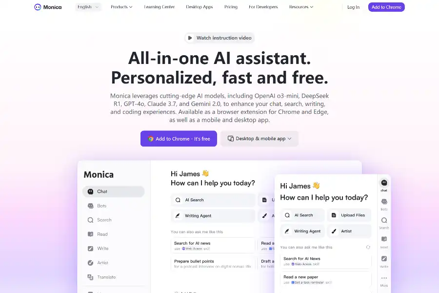 Monica AI Review 2025: 5 Powerful Reasons Why 10 Million Users Adore This All-in-One GPT-4o & Claude 3.5 Assistant