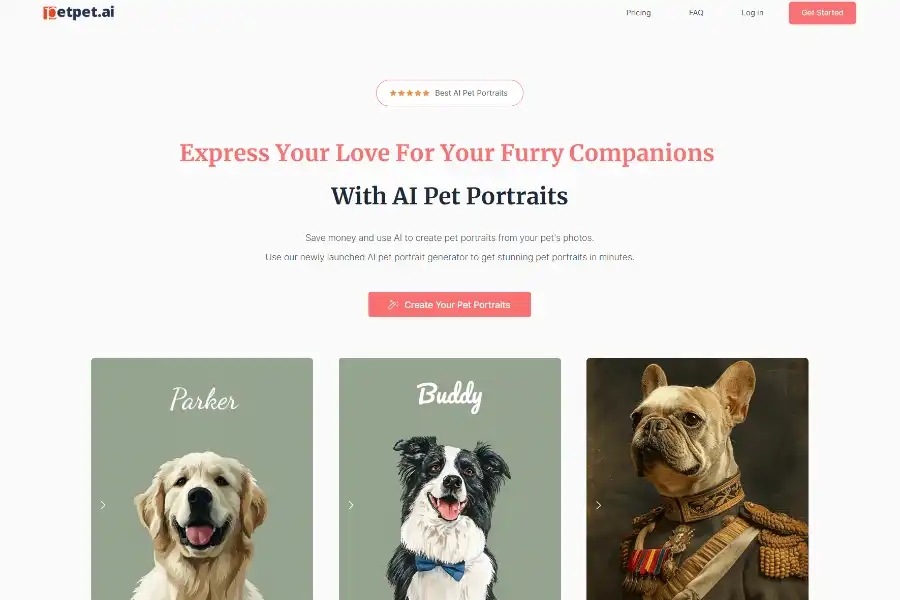 Transform Your Pet’s Photos into Masterpieces with PetPet AI