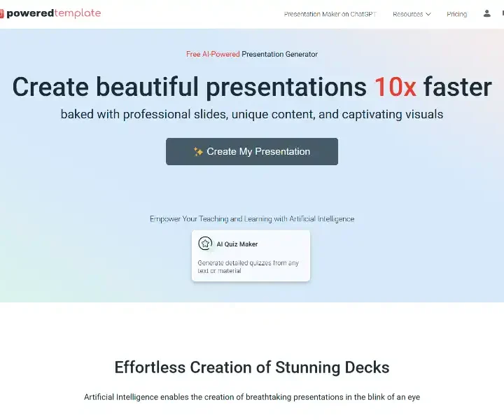 PoweredTemplate-Free-AI-Presentation-Maker-Create-Stunning-Presentations-Online