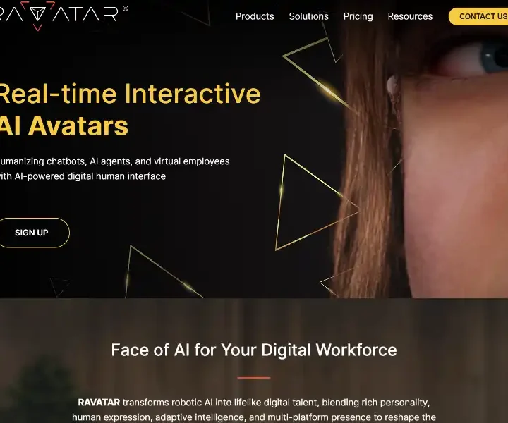 RAVATAR-Real-Time-Interactive-3D-AI-Avatars-Digital-Humans