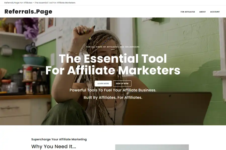 Revolutionizing Affiliate Marketing: A Deep Dive into Referrals.Page For Affiliates