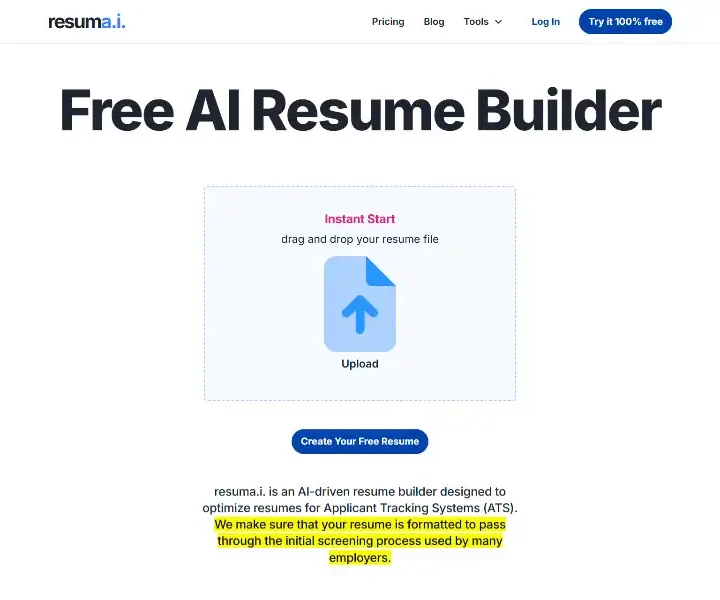 Resuma-i-Free-AI-Resume-Builder-CV-Maker-Quick-Easy