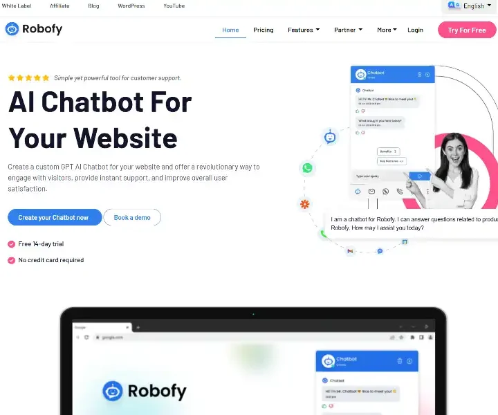 Robofy-AI-chatbot-for-Your-Website-Custom-AI-chatbot-Builder