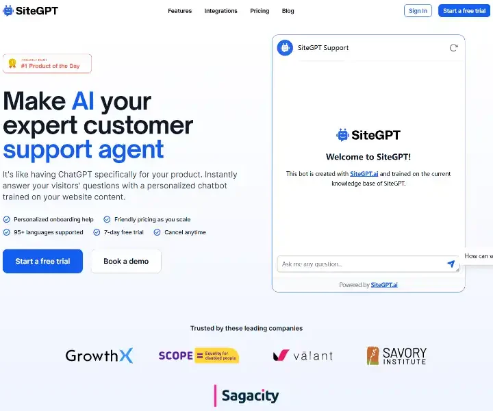 SiteGPT-Make-AI-your-expert-customer-support-agent