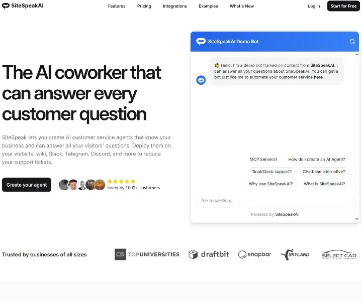 SiteSpeakAI-Automate-your-customer-service-with-AI-agents