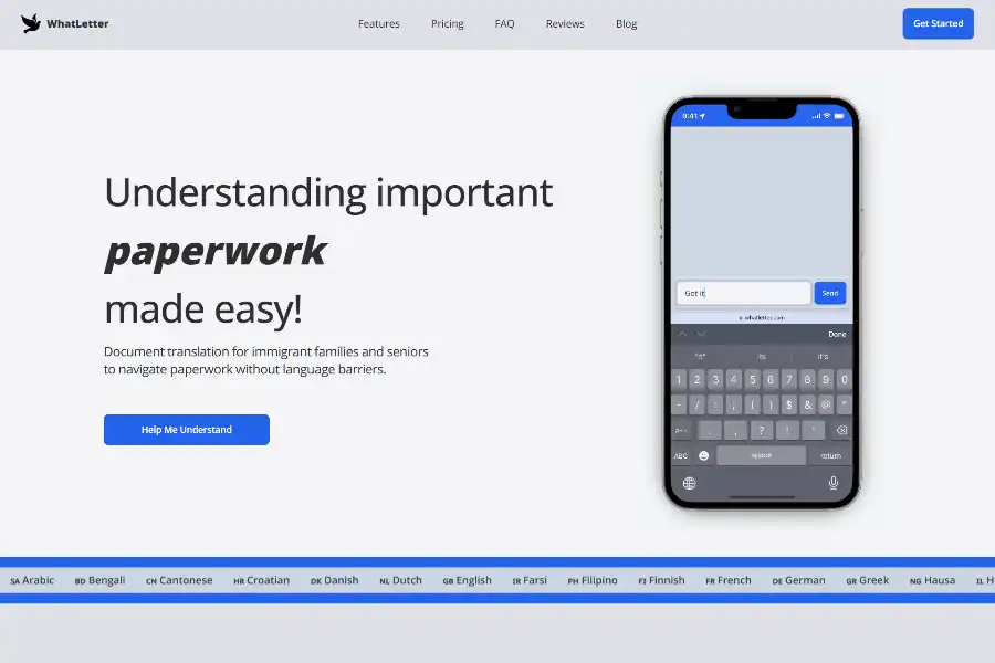 Revolutionary 30-Language Breakthrough! WhatLetter Transforms Document Chaos into Clarity for Immigrant Families and Seniors