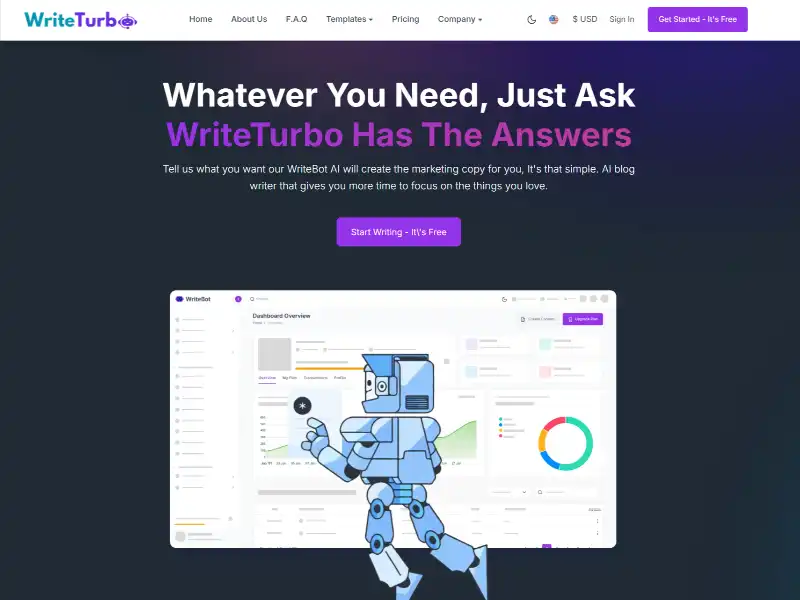 WriteTurbo: Your AI-Powered Content Creation Assistant