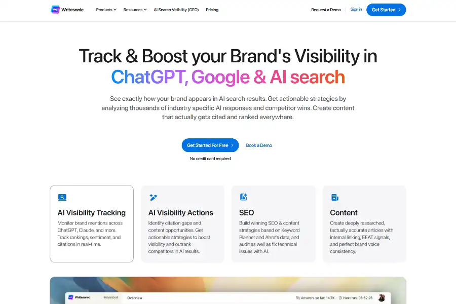 Revolutionary 7-in-1 AI Search Visibility Powerhouse: Writesonic Delivers 10X Visibility in ChatGPT & Google Overnight
