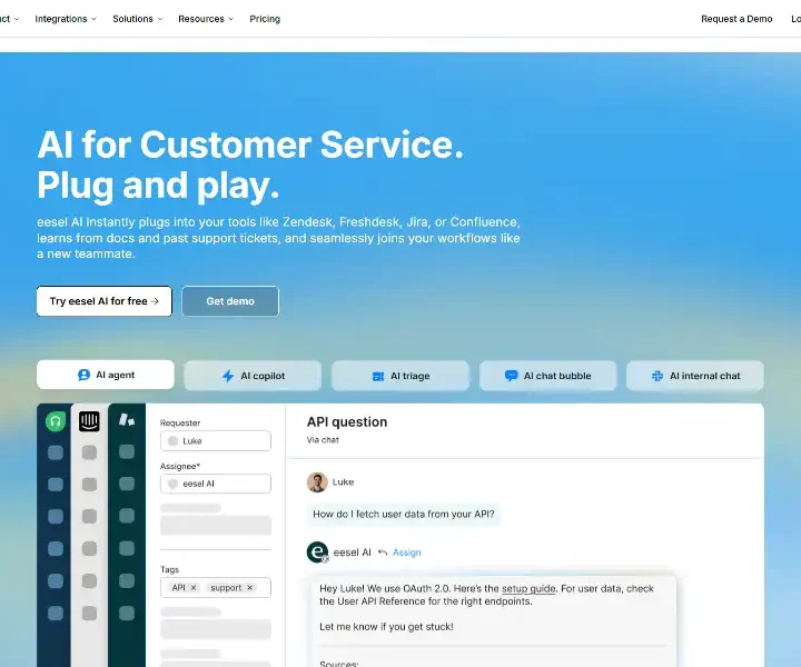 eesel-AI-for-Customer-Service-Support-The-1-AI-Agents-for-CX