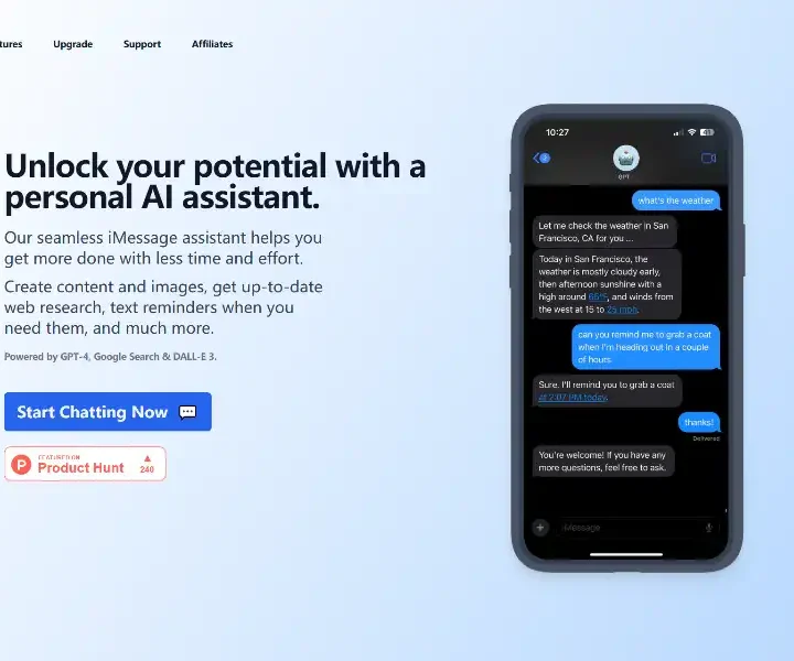 iChatWithGPT-Personal-AI-Assistant-in-iMessage
