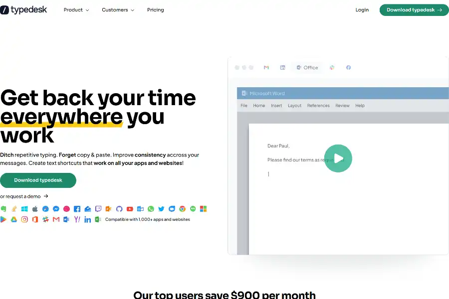 Reclaim 10+ Hours a Week with typedesk: The Ultimate 2025 Guide to Text Expansion & Keyboard Automation That Turbo-Charges Productivity