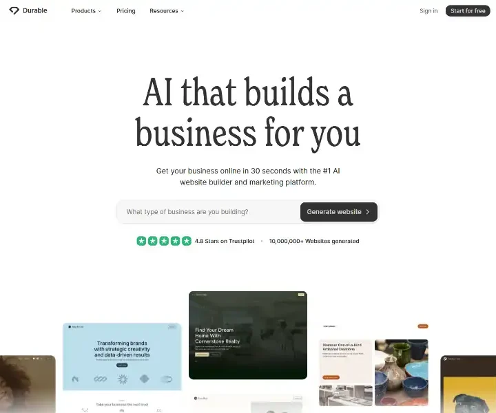 Durable-AI-Website-Builder-and-Small-Business-Software