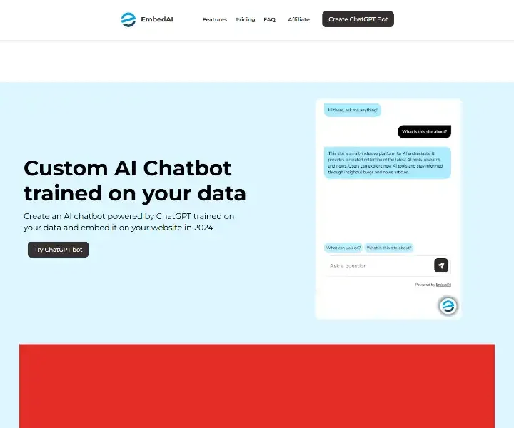 EmbedAI-Custom-ChatGPT-for-your-website