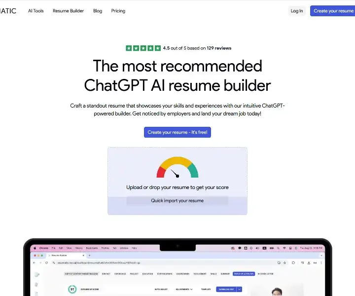 Resumatic-The-most-recommended-ChatGPT-AI-resume-builder