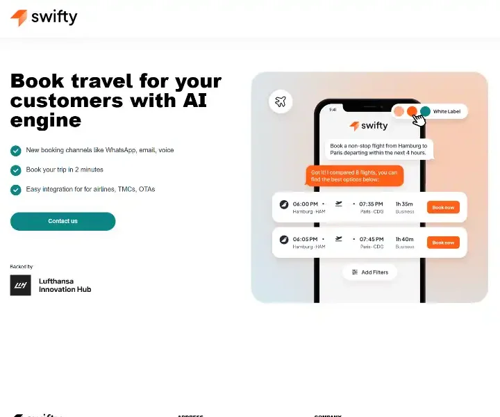 Swifty-Your-AI-travel-booking-engine